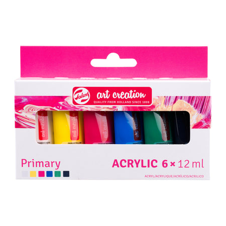Talens Art Creation – Acrylfarbe Art Creation Primary 12 ml Set mit 6 Farben