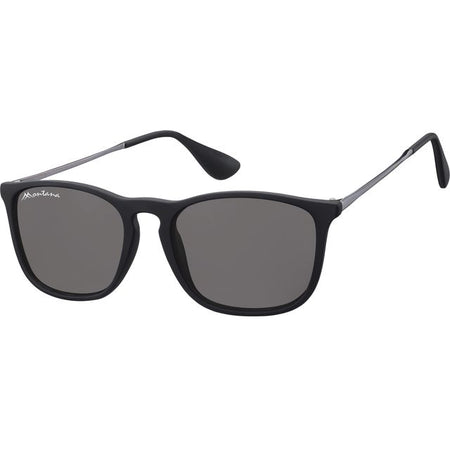 Montana – Sonnenbrille mit Rauchglas und Metallbügeln in Schwarz