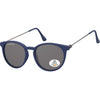 Montana – Sonnenbrille mit rauchpolarisiertem Rundglas und blauen Metallbügeln