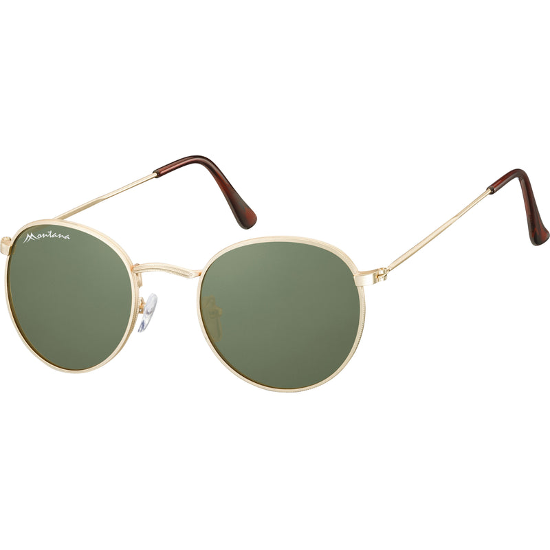 Montana – Sonnenbrille mit grünen G15-Mattgoldgläsern