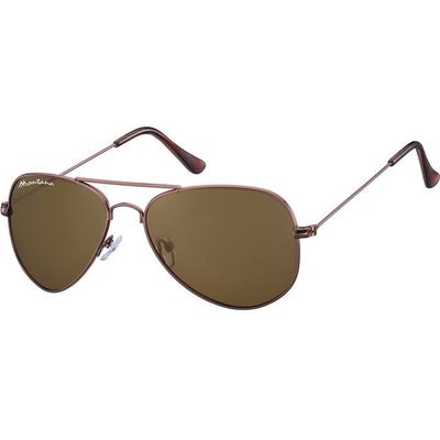 Montana – Sonnenbrille mit braunem Glas und kaffeefarbenen Metallbügeln