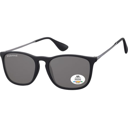 Montana – Sonnenbrille mit rauchpolarisiertem Glas und schwarzen Metallbügeln