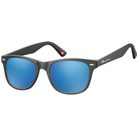 Montana - Sonnenbrille mit Revo-Blauglas schwarz