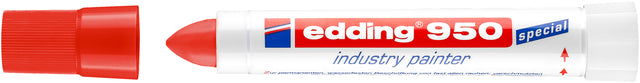 Edding - Filzstift 950 Pastenmarker Industrie rund 10mm rot | 10 Stück