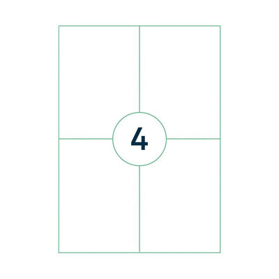 Qbasic – Etikett A4, 1.000 Blatt, 105 x 148 mm, 4.000 Etiketten