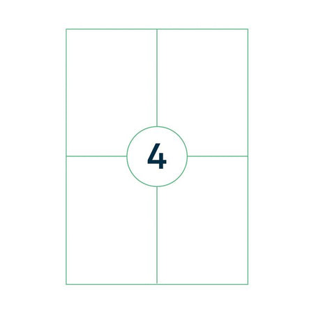 Qbasic – Etikett A4, 1.000 Blatt, 105 x 148 mm, 4.000 Etiketten