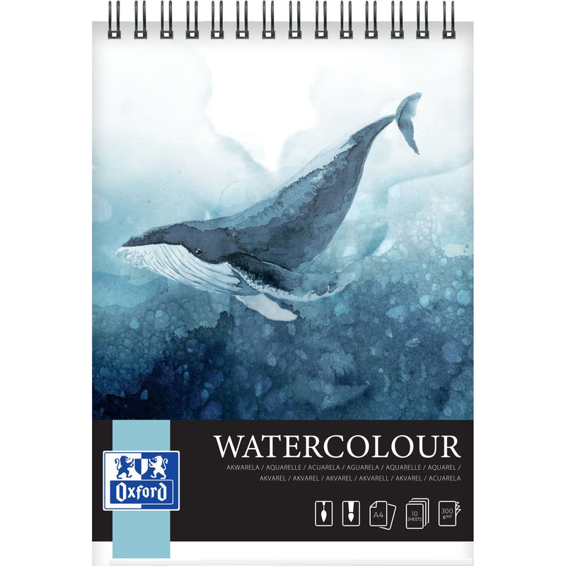 Oxford - Zeichenblock Aquarell A4 10 Blatt 300 Gramm Spirale