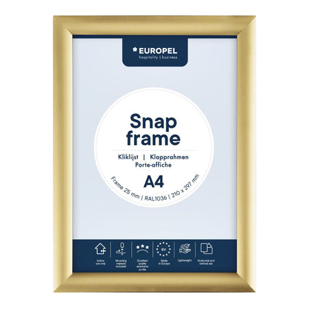 Europel - Klapprahmenhülle A4 25mm gold
