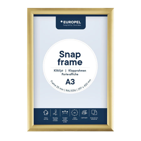 Europel - Klapprahmenhülle A3 25mm gold