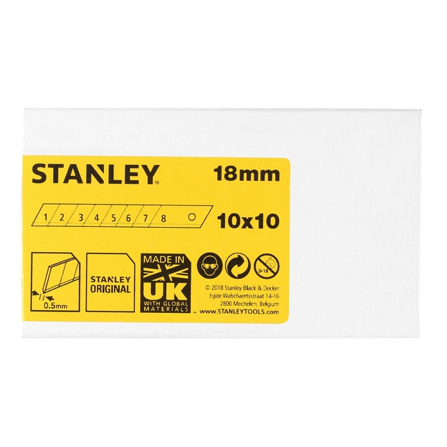 Break Blades Stanley 18mm 10 Stück x 10