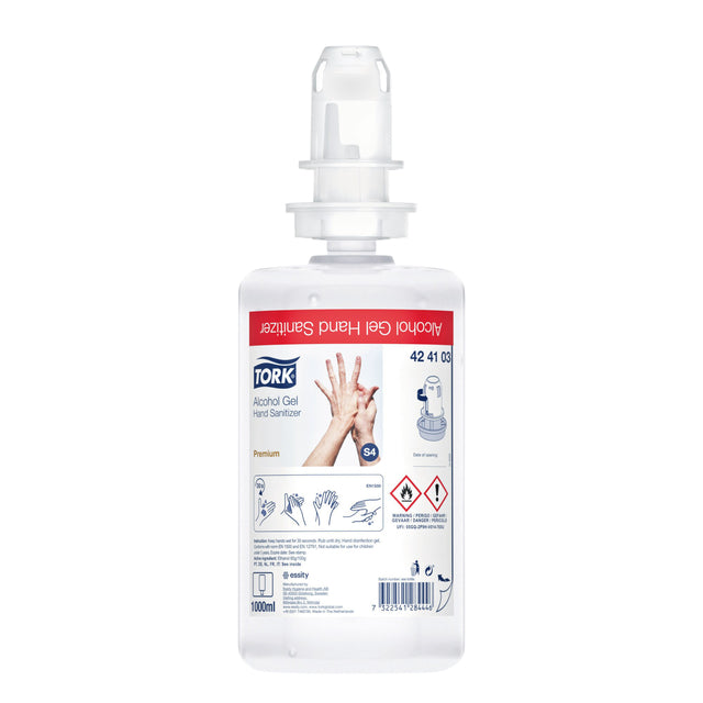 Tork - Händedesinfektion S4 Alkoholgel ohne Duftstoffe 1000 ml 424103