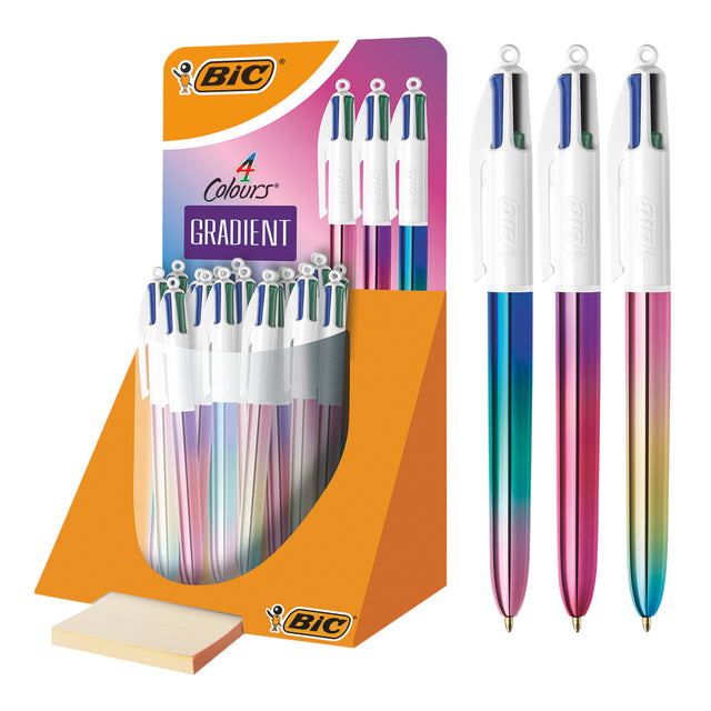 BIC - Kugelschreiber 4 Farben Farbverlauf m sortiert | 30 Stück