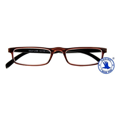 I Need You - Lesebrille +2,00 dpt Halblinie braun