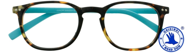 Lesebrille Ich brauche deine Junior -Auswahl +1,00 DPT Bruin - Türkis
