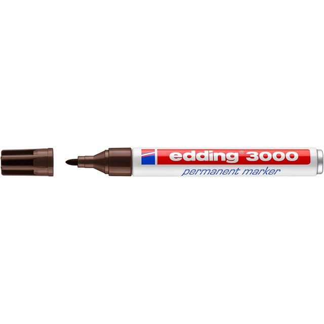 Edding - Filzstift 3000 rund 1,5-3mm dunkelbraun | 10 Stück