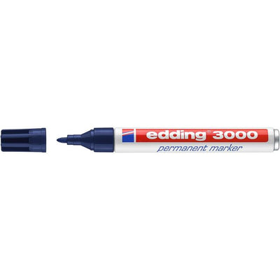 Edding - Filzstift 3000 rund 1,5-3mm stahlblau | 10 Stück