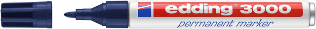 Edding - Filzstift 3000 rund 1,5-3mm stahlblau | 10 Stück