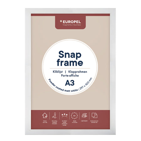 Europel - Click Frame Peel A3 25mm mattweiß