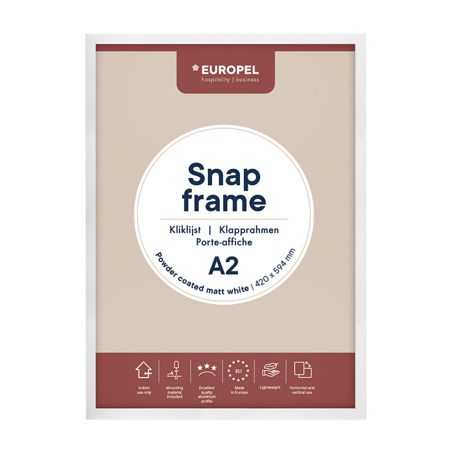 Europel - Klapprahmenfolie A2 25mm mattweiß | 10 Stück