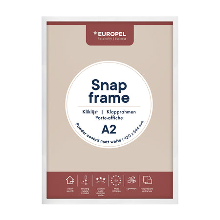 Europel - Klapprahmenfolie A2 25mm mattweiß