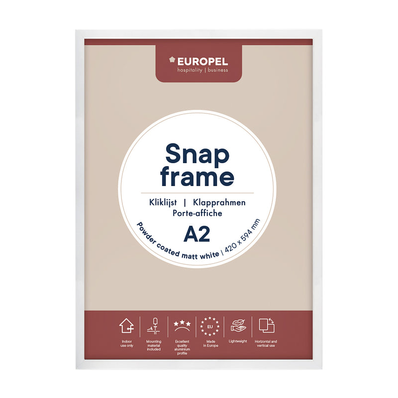 Europel - Klapprahmenfolie A2 25mm mattweiß