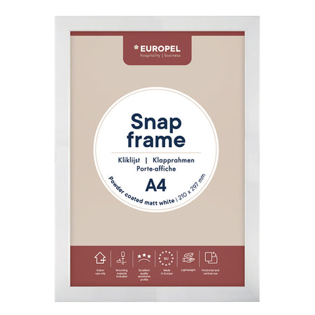 Europel - Klapprahmenhülle A4 25mm mattweiß