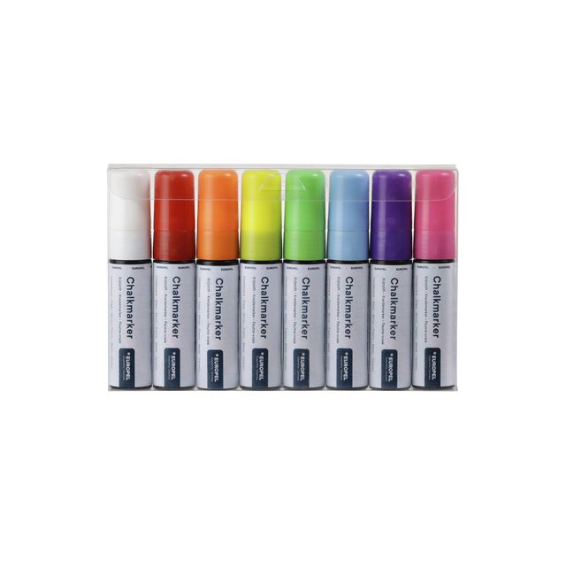 Europel – Kreidemarker-Peel 15 mm, sortiert, Karton 8 Stück