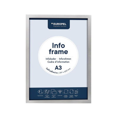Europel - Inforahmen-Peel selbstklebend A3 silber