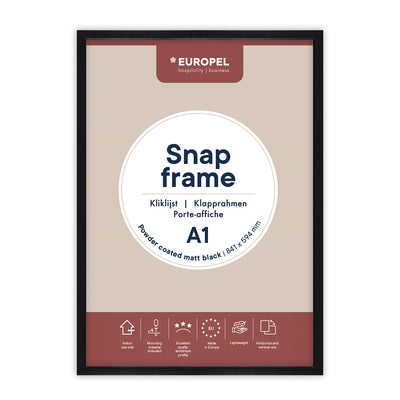 Europel - Klapprahmenfolie A1 25mm mattschwarz