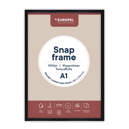 Europel - Klapprahmenfolie A1 25mm mattschwarz