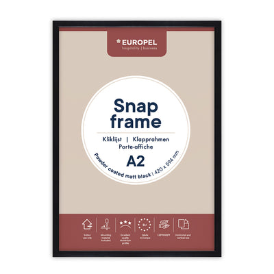 Europel - Klapprahmenfolie A2 25mm mattschwarz