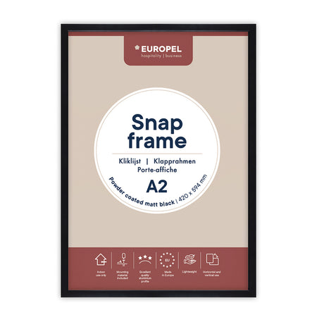 Europel - Klapprahmenfolie A2 25mm mattschwarz