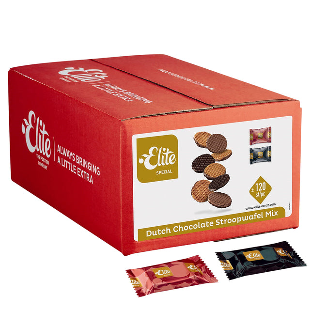 Elite - Cookies Special Dutch Schokoladensirup-Waffelmischung 120 Stück