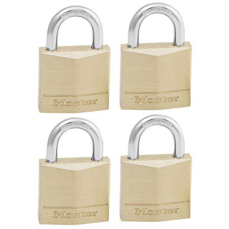 Master Lock - Vorhängeschloss MasterLock 4 gleichschließend Messing 30 mm 4 Stück
