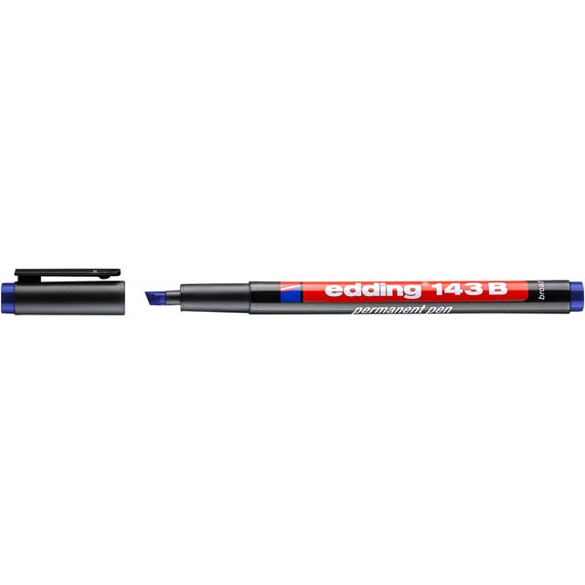 Edding - Filzstift 143 diagonal 1-3mm blau