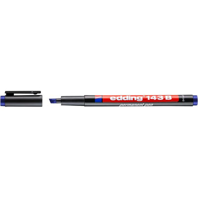 Edding - Filzstift 143 diagonal 1-3mm blau | 10 Stück