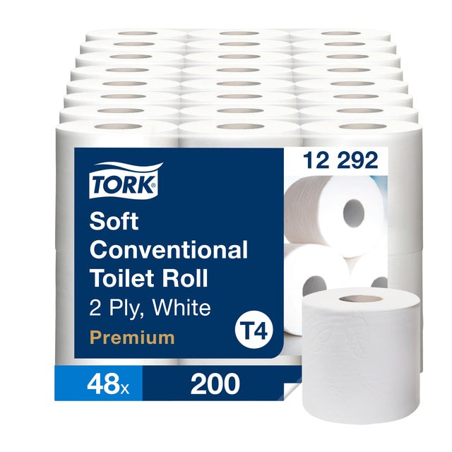 Toilettenpapier Tork T4 Premium 2-layer 200 Blatt Weiß 12292