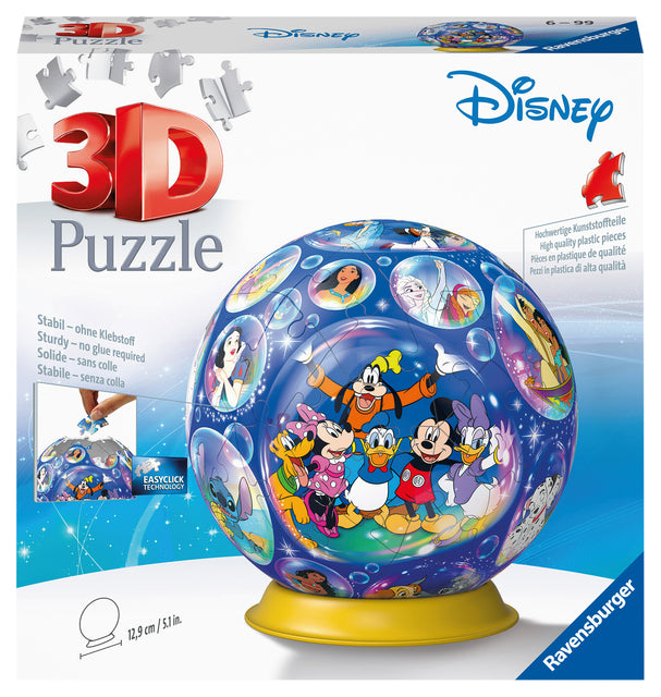 Puzzleball Ravensburger Disney 3D 72 Teile | Karton mit 72 Stück