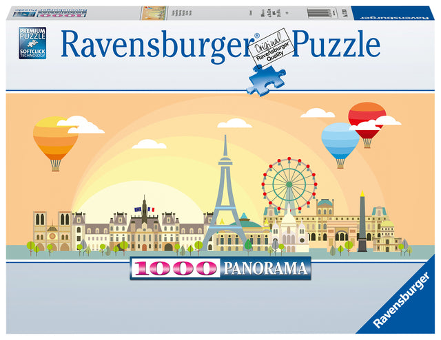 Puzzle Ravensburger Ein Tag in Paris 1000 Teile | Karton mit 1000 Stück