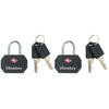 Master Lock - Vorhängeschloss Masterlock 2 gleichschließend Aluminium TSA schwarz 30mm 2 Stück