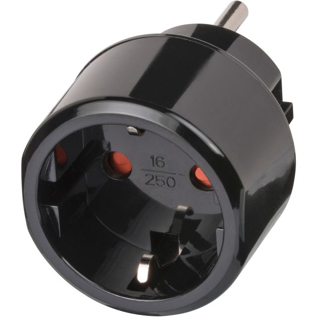 Brennerstuhl - Reisesteckeradapter USA mit schwarzer Erdung