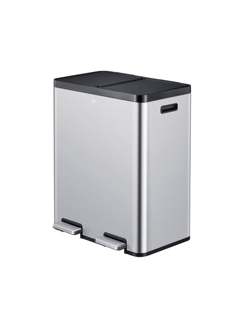 EKO - Essential Recycler Treteimer 2x30 Liter Edelstahl