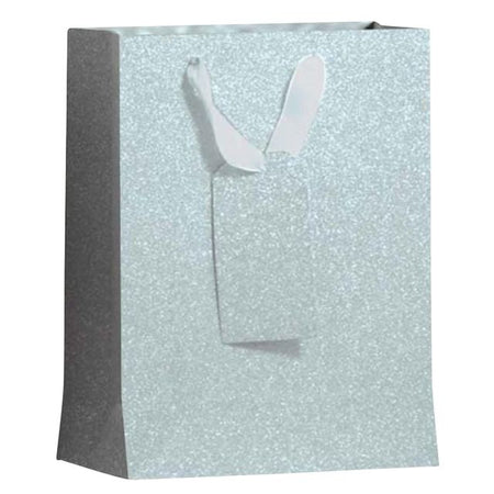 IG Design – Geschenktüte Ig Group Silber Glitzer 175 x 98 x 229 mm