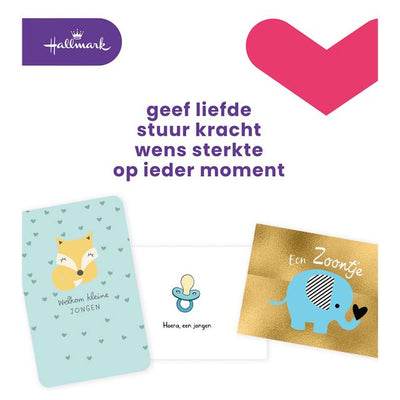 Hallmark – Grußkarten-Nachfüllset „Geburt des Sohnes“, 6 Karten