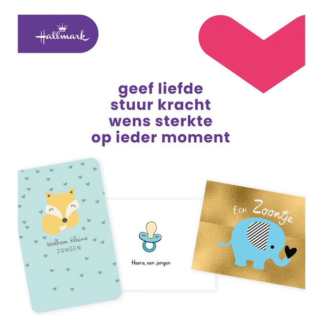 Hallmark – Grußkarten-Nachfüllset „Geburt des Sohnes“, 6 Karten