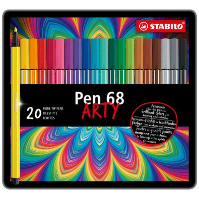STABILO - Filzstift 68/20 Arty Medium, sortierte Dose mit 20 Stück