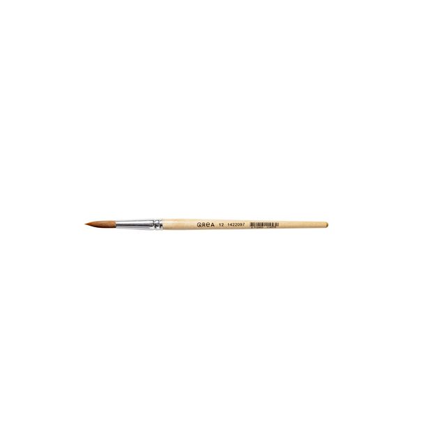 Qrea - Pinsel Kunsthaar Nr. 12 Breite 7,1 mm | 12 Stück