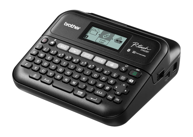 Brother - Etikettendrucker P-touch TZe PT-D460BT Desktop QWERTZ 18mm schwarz im Koffer