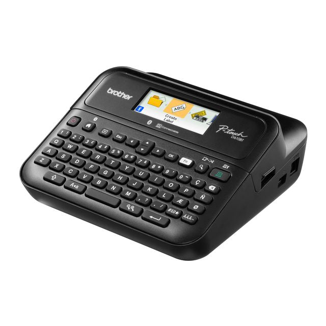 Brother - Etikettendrucker P-touch TZe PT-D610BT Desktop QWERTZ 24mm schwarz im Koffer | 3 Stück