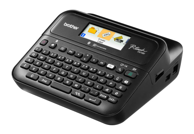 Brother - Etikettendrucker P-touch TZe PT-D610BT Desktop QWERTZ 24mm schwarz im Koffer